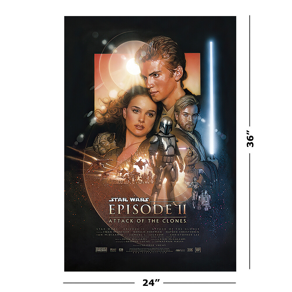 STAR WARS: EPISODE I, II & III - 3 PIECE MOVIE POSTER SET (REGULARS) (24 X 36") gallery