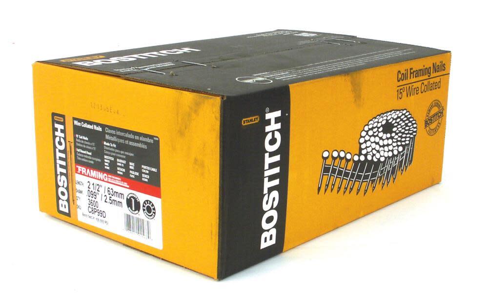 Bostitch 2 1/2 In. X .099 Smooth Shank15 Coil Framing Nail gallery