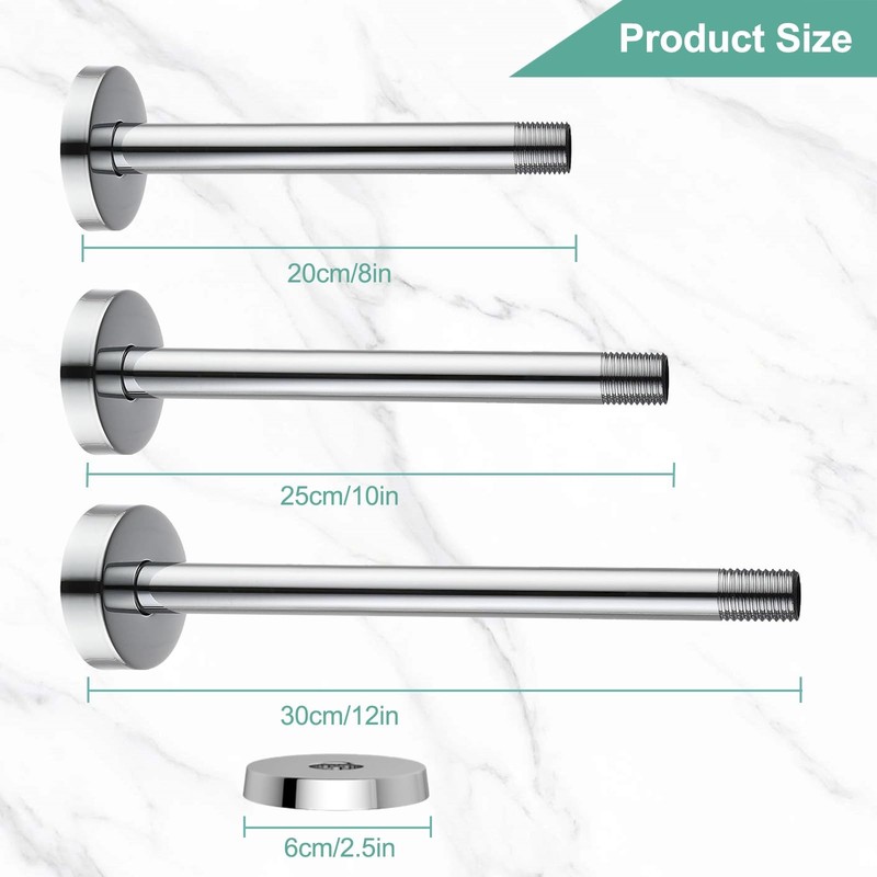 12 Inch Ceiling Mounted Shower Arm with Flange for Fixed Rain Shower Head gallery