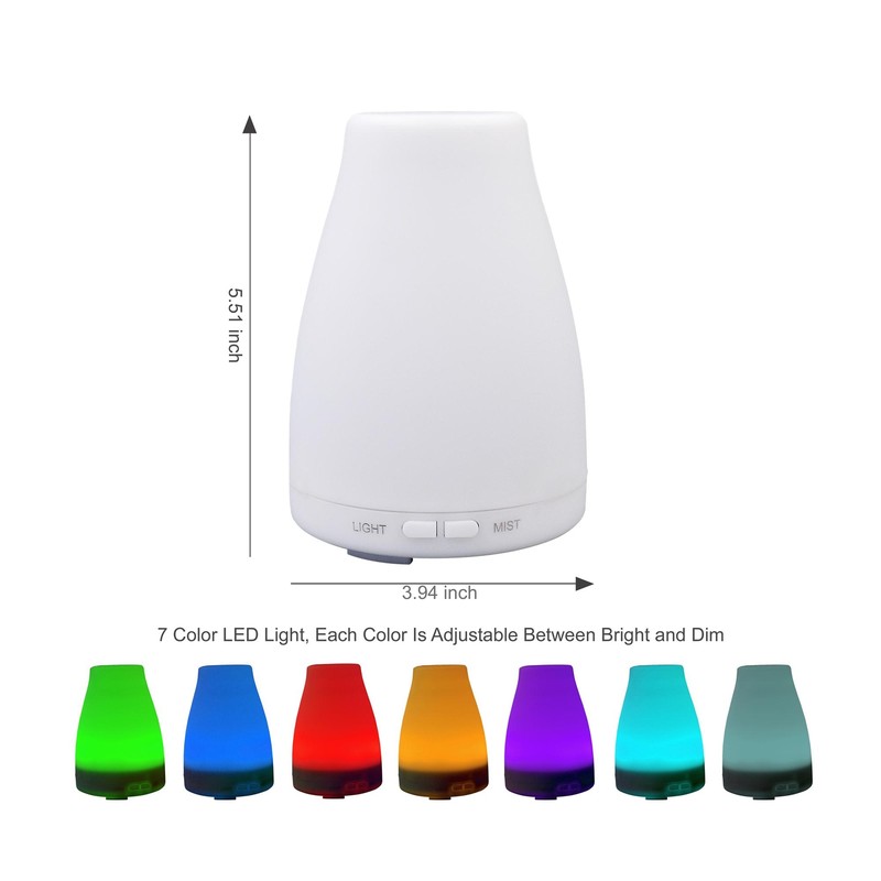 EcoGecko Aromatherapy Essential Oil Diffuser, Aroma Oil Diffuser with Color LED gallery