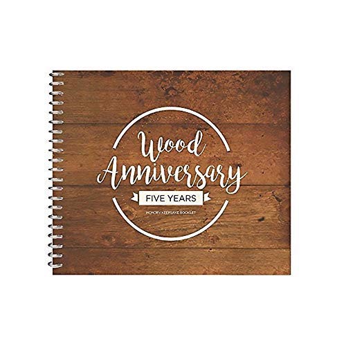 Unique First Wedding Anniversary Memory Book with Stickers and A Matching Card -