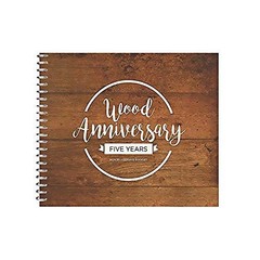 Unique First Wedding Anniversary Memory Book with Stickers and A Matching Card –