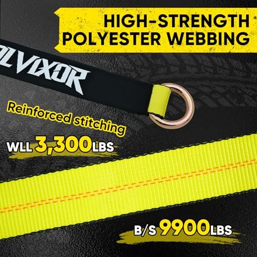 4 Pack Car Tie Down Straps for Trailers 2" x 96" - 9900LBS Break Yellow gallery