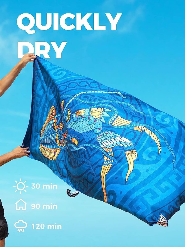 NEW! OCOOPA Microfiber Beach Towel Fast Drying Oversize Ocean Sand Free Outdoor gallery