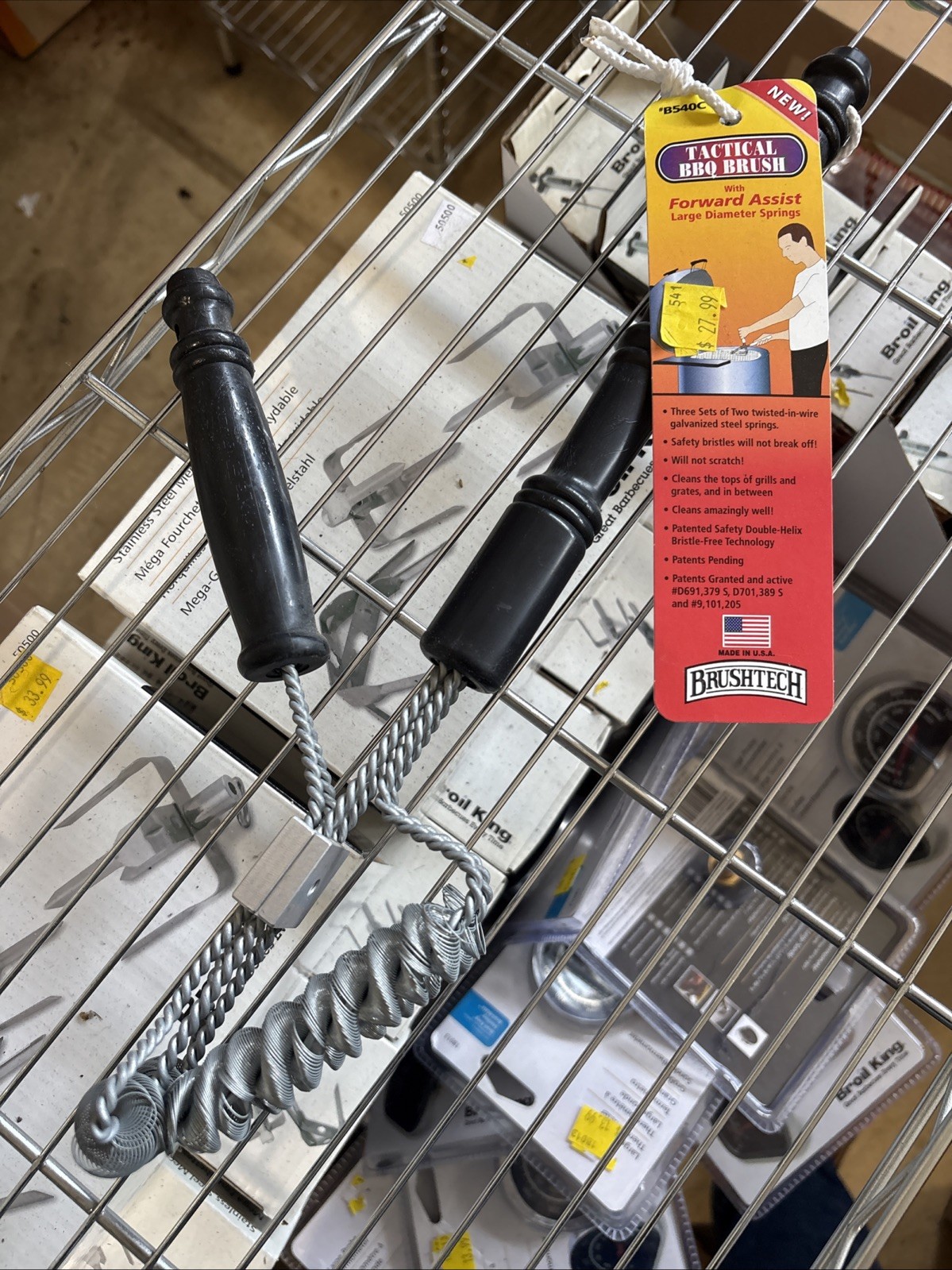 BrushTech Tactical BBQ Brush With Downward Assist Small Diameter Springs B541C gallery