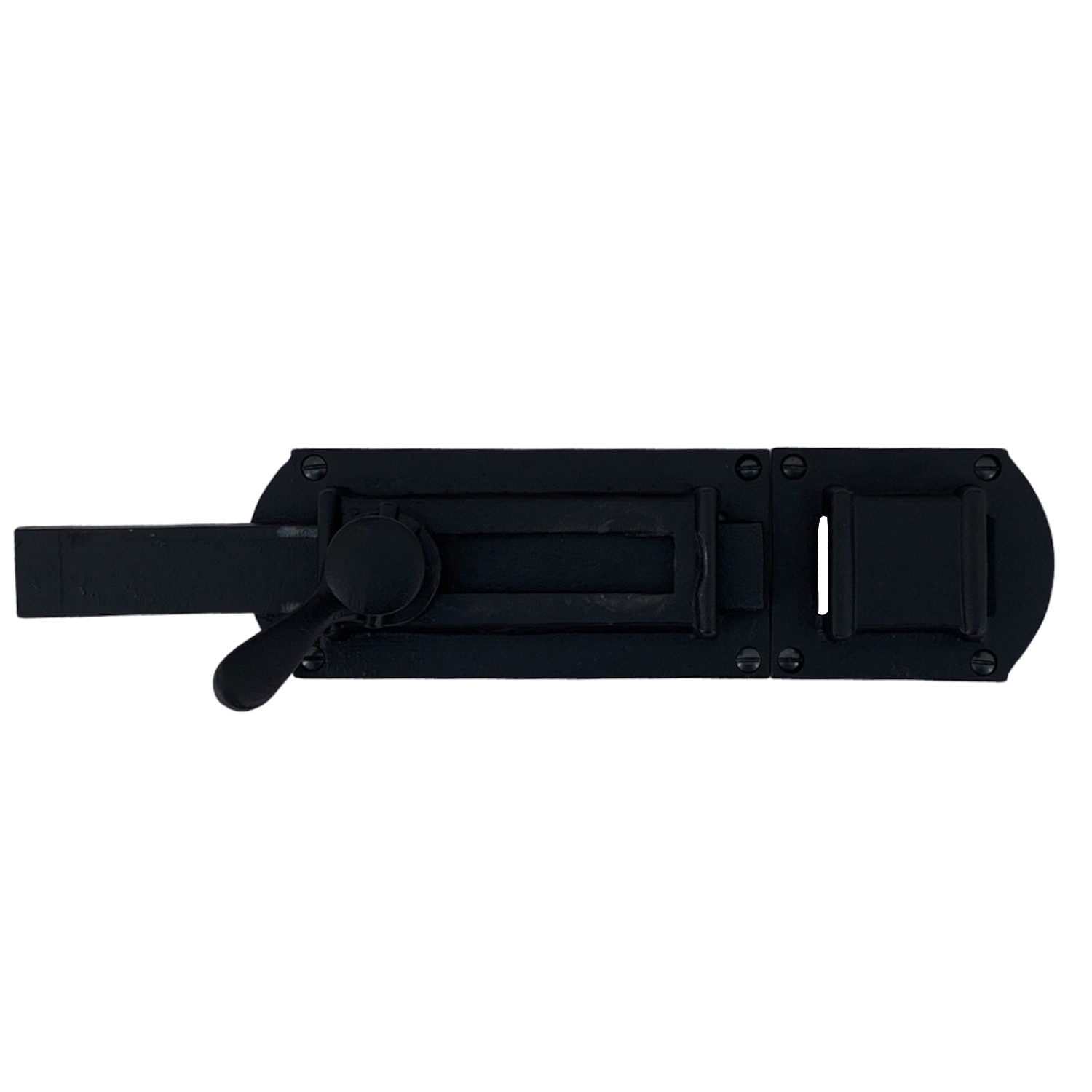 Surface Mounted Slide Bolt Lock in Cast Iron 9 Inch gallery