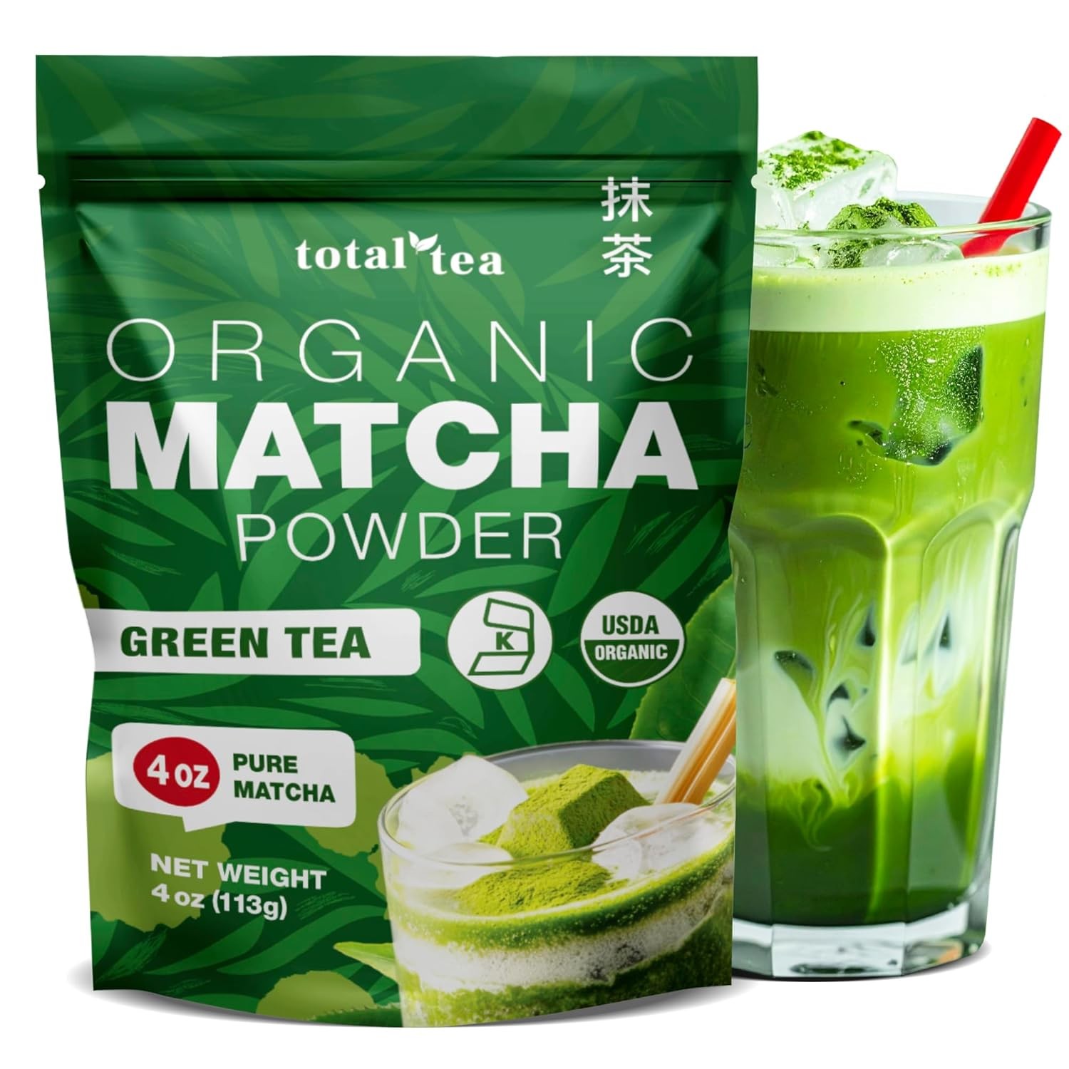 Organic Matcha Green Tea Powder (4-Oz) – Certified USDA 4 Oz (Pack of 1) gallery