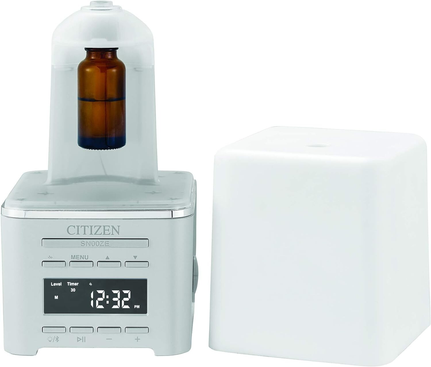 New Citizen Sens Time-white Digital Tabletop Contemporary Clock W/ Alarm CC1036 gallery
