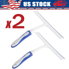 2x Window Mirror Car Windshield Squeegee Shower Glass Wiper Kitchen House Clean