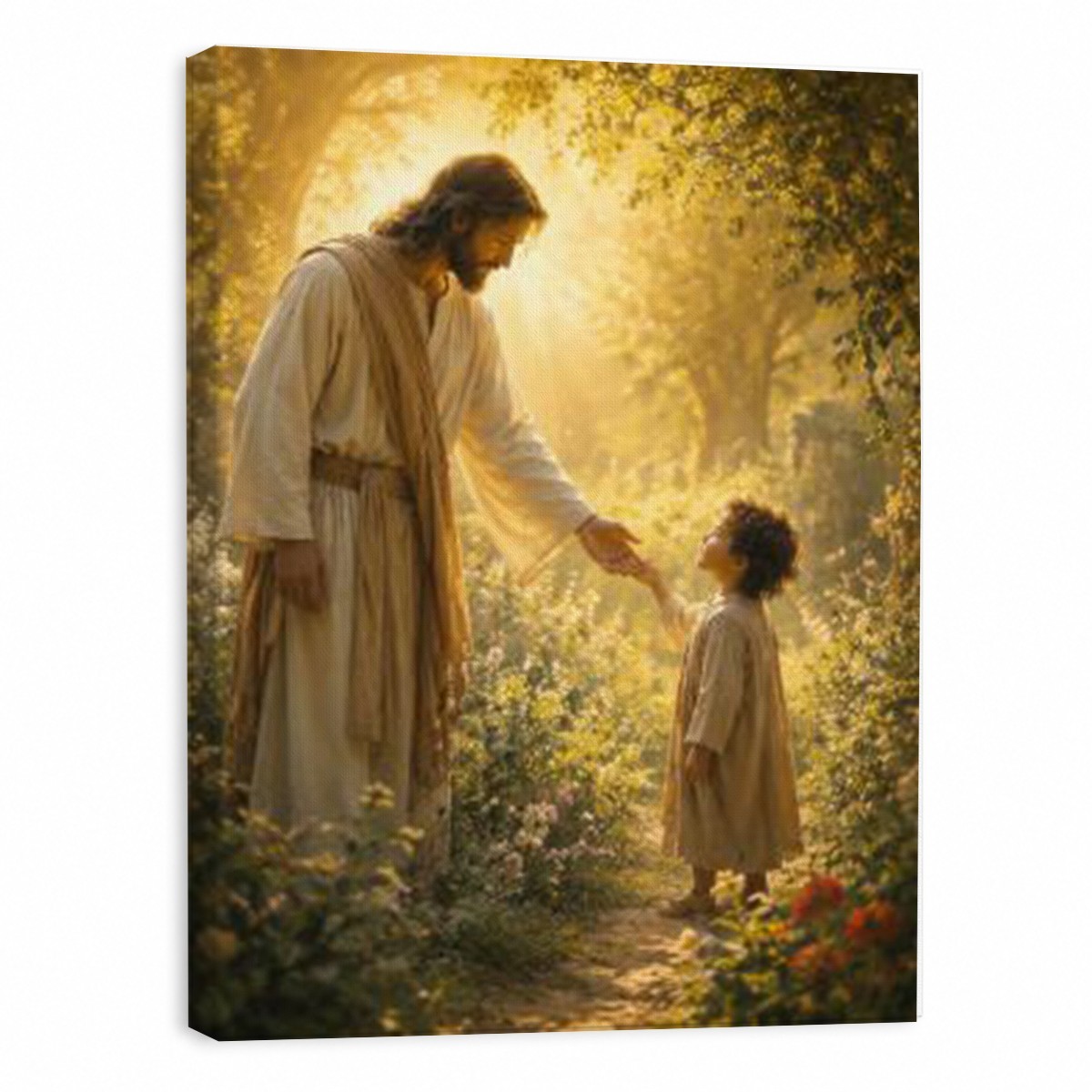 Jesus Reaching Out To Child Canvas Wall Art Christian Religious Print Faith Home gallery