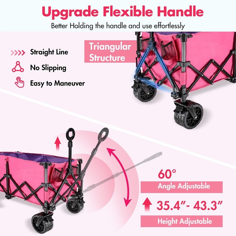 VILLEY Extended Collapsible Foldable Wagon 220L Heavy Duty Folding Utility Carts gallery