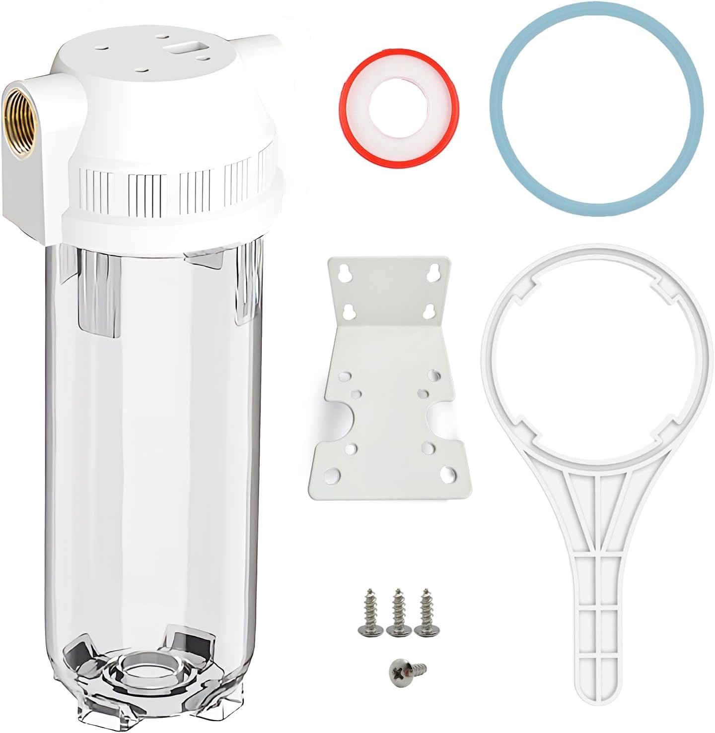 Whole House/Rv Water Filter Housing Clear, 10" X 2.5" Inline Sediment Water Filt gallery