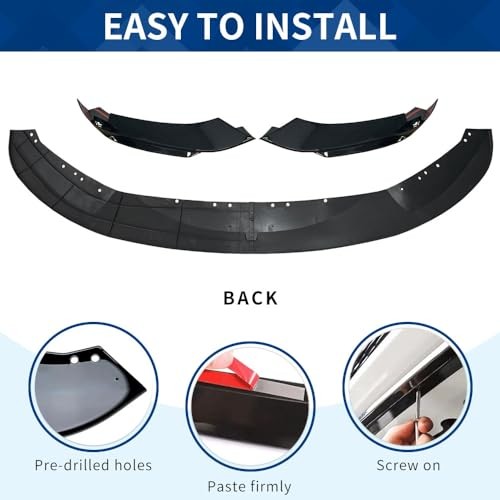 Front Bumper Lip Compatible with (2014-2020) 2014-2020 F32 F33 F36 Gloss Black gallery
