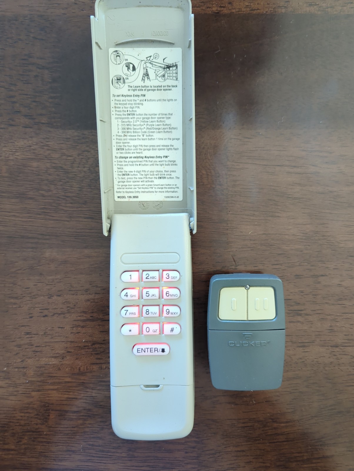 Craftsman Keypad Model 139.3050 Wireless Keyless Entry & Clicker Remote Control gallery