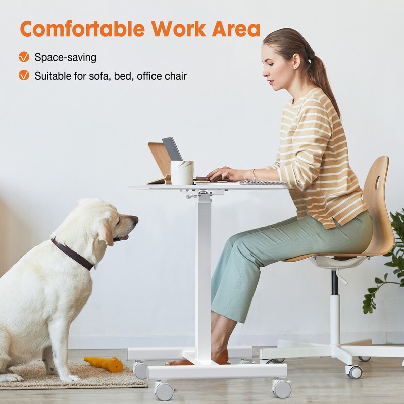 Standing Desk Adjustable Height, Rolling Desk, Small Study Desk, Mobile Table gallery