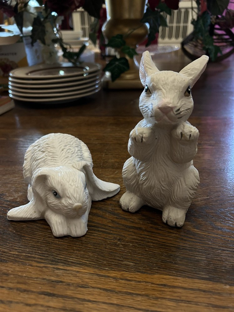 2 Bunny Rabbit Decorations For Easter Or Other Cute!!