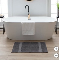 Mohawk, 2 ft x 3 ft – Classic Double Stripe Bath Rug (Choose Color)