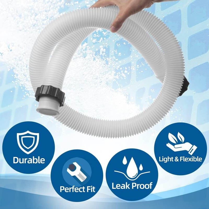 For Intex 1.5" Diameter Accessory Pool 1,500 GPH Pump Replace 59" Hose 29060E gallery
