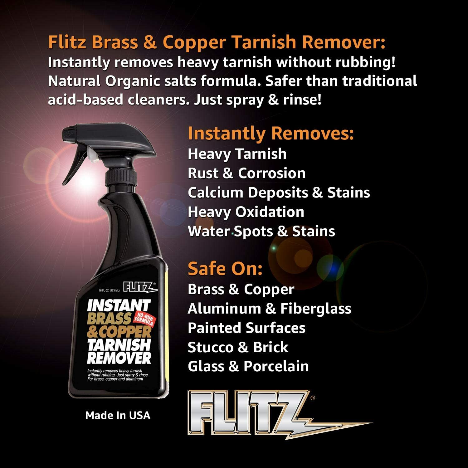 FLITZ Brass & Copper Tarnish Remover 1 Gallon/3785ml BC01810 (SEE VIDEO) gallery