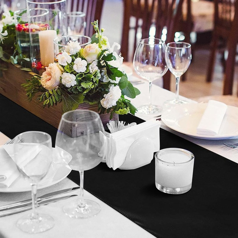 12 Pack Satin Table Runner 12 x 108 Inch Long Satin Table Runners for Wedding... gallery