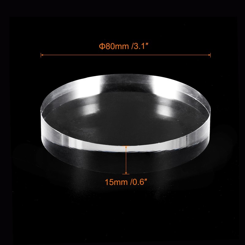 Clear Acrylic Solid Cylinder Round Display Riser, 0.6 Inches x 3.1 Inches gallery