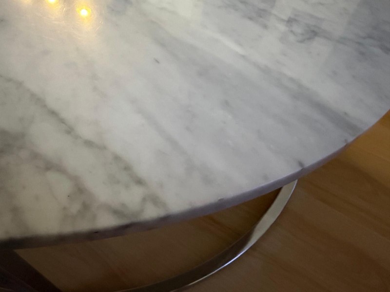 CB2 Low Marble Coffee Table 33*12 In gallery