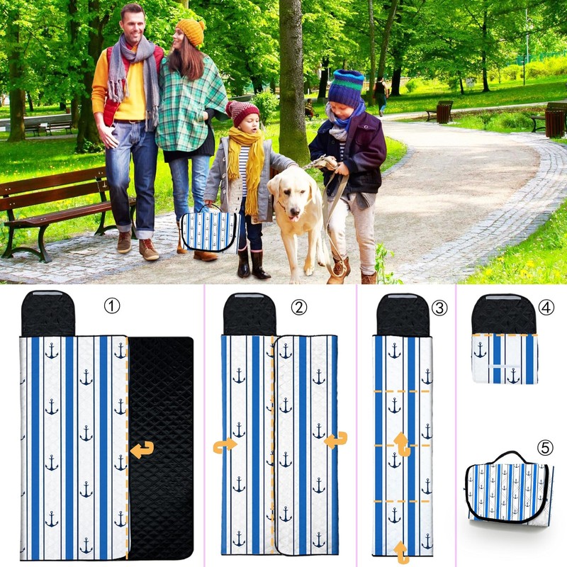 Extra Large Picnic Blanket Waterproof,80"x 80"Foldable Machine Washable Beach... gallery