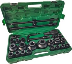 26 Pcs 3/4″ Drive Impact Socket Set Cr-V Chrome Vanadium Steel Standard Metric