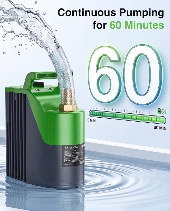 Cordless Submersible Water Transfer Pump 635GPH Portable Sump Pump 4.0Ah Battery gallery