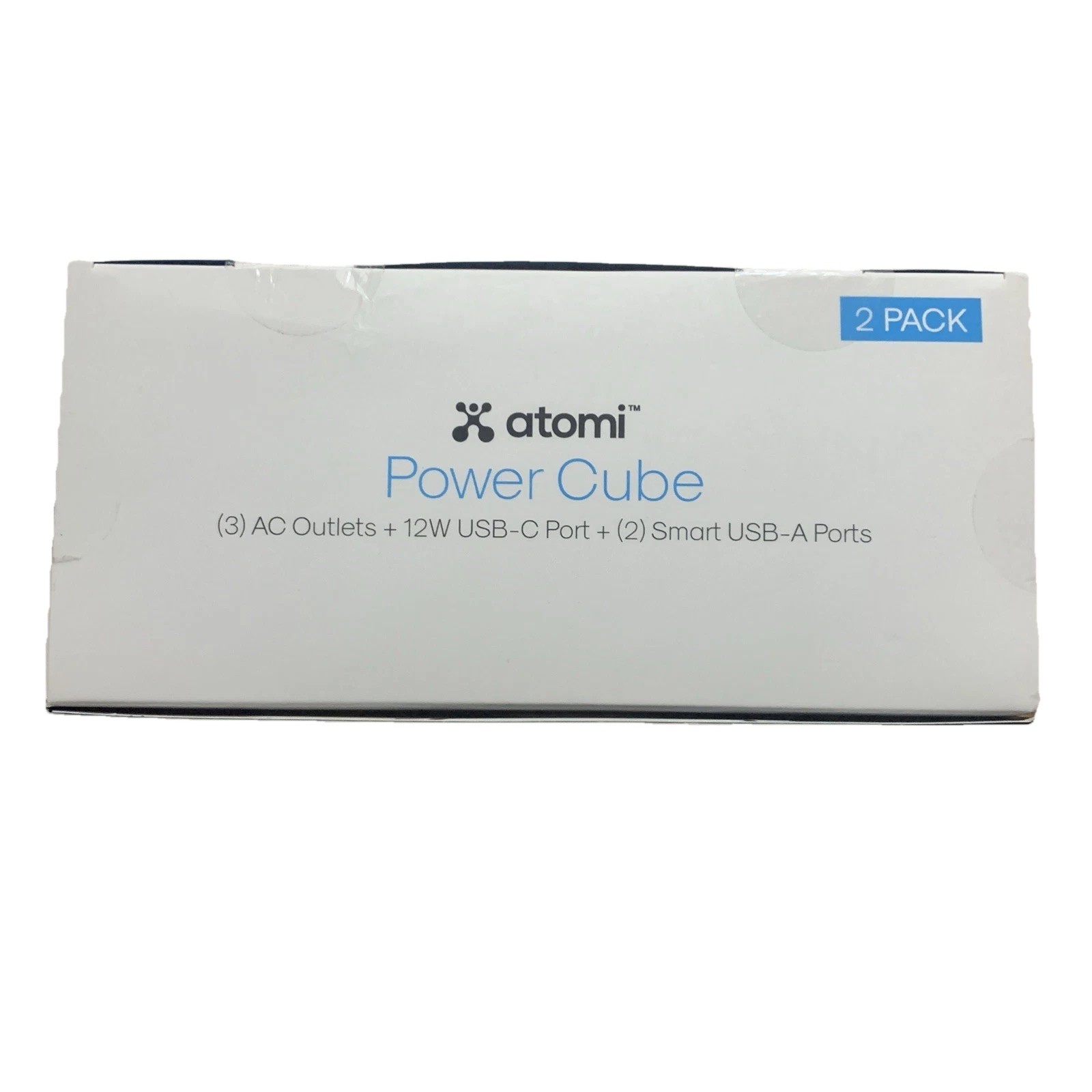 Atomi Power Cube 2-Pack � 3AC Outlets + 3 Smart USB Ports(2 USB-A & 1 USB-C) + gallery