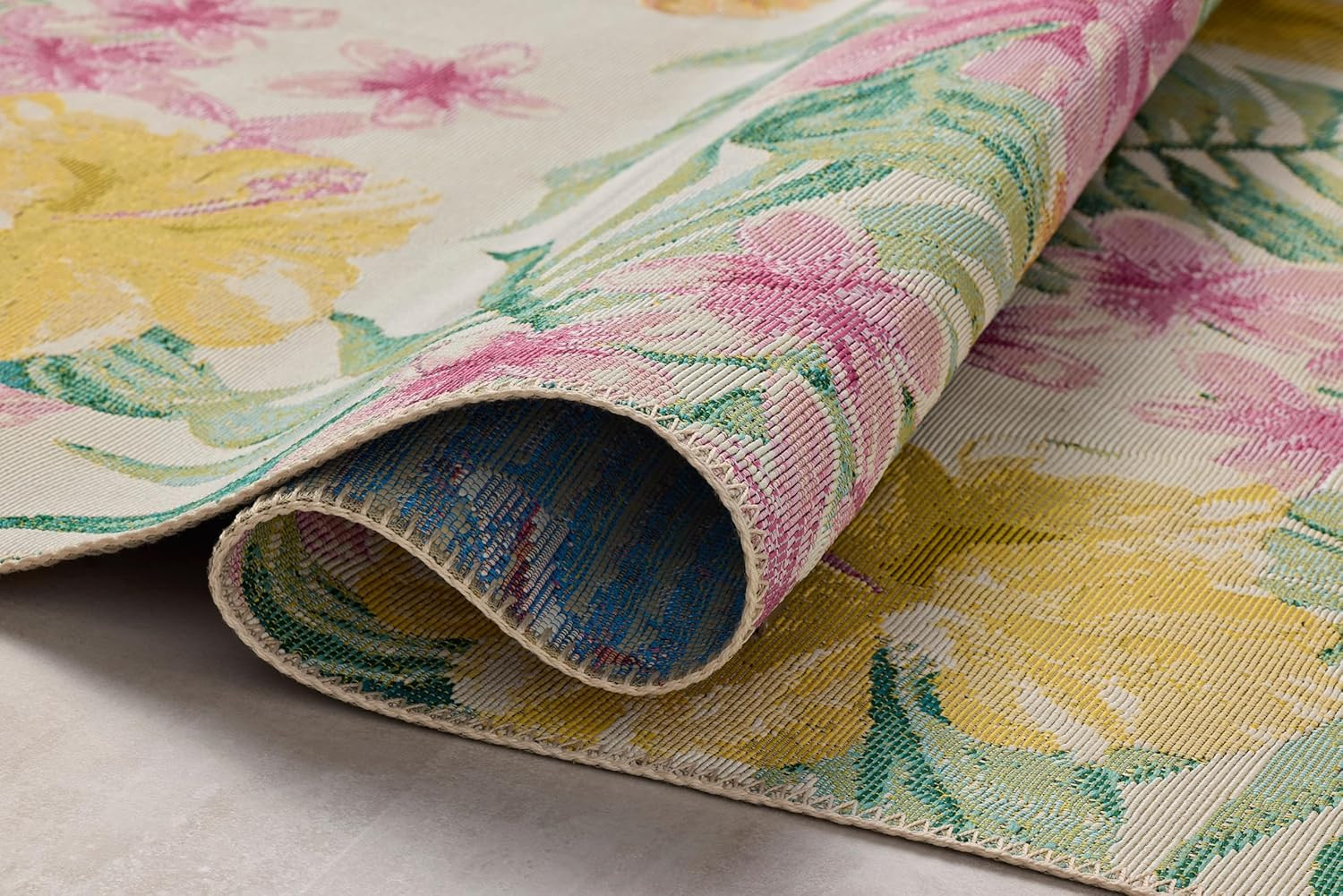 Loloi Botanical Collection BOT-03 Ivory/Sunrise 6'7" x 9'4" Area Rug gallery