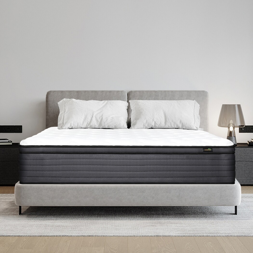 12 Inch Queen Size Mattress Pocket Spring Memory Foam Hybrid Medium Firm Bed gallery