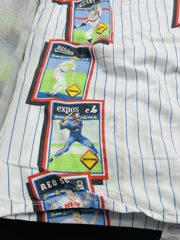 1989 MLB Baseball Twin Sheet Set (Flat & Fitted) Vintage Sports Bedding BIBB Co. gallery