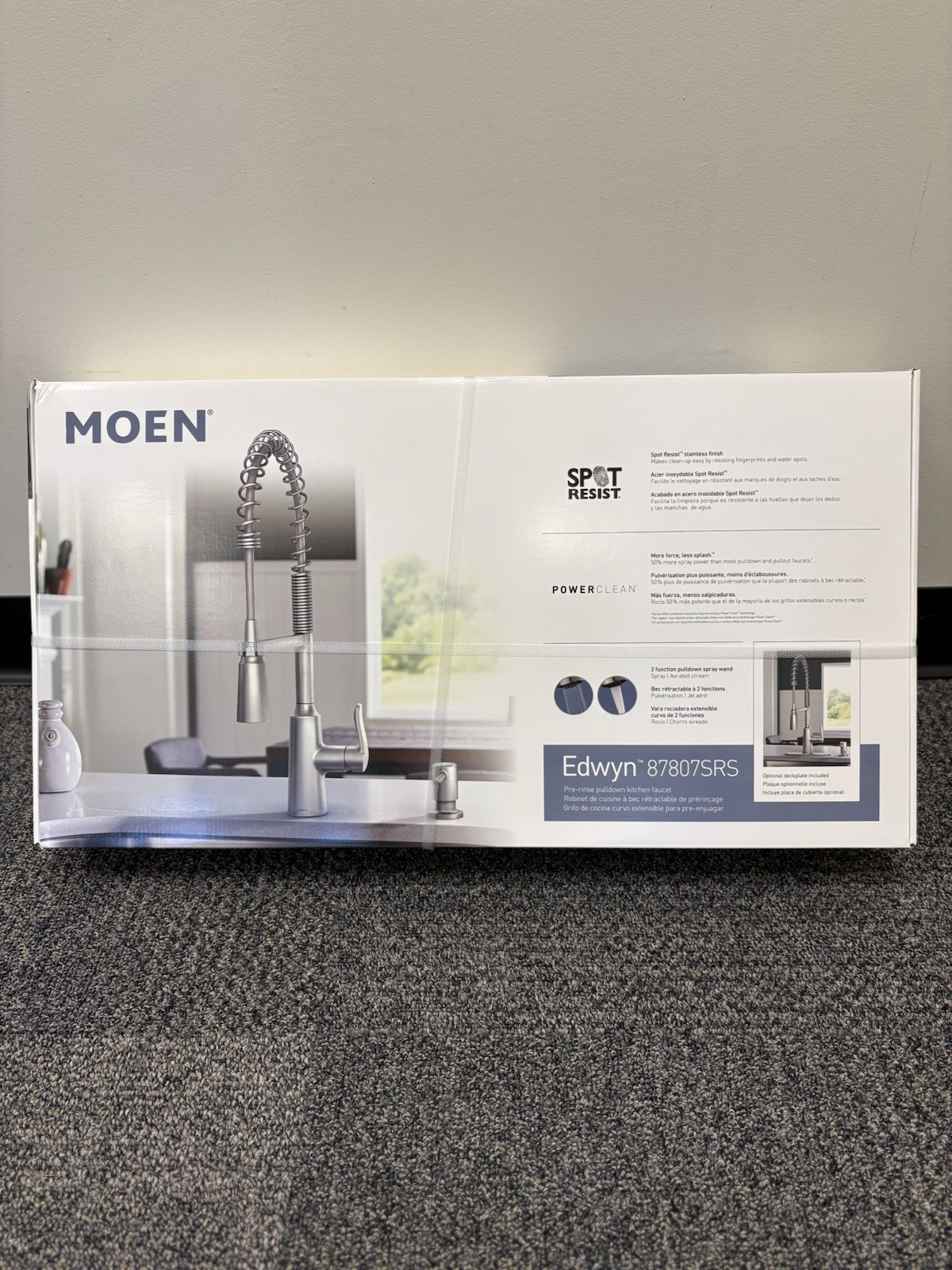 Moen Edwyn 87807SRS One-Handle Pre-Rinse Spring Pulldown Kitchen Faucet gallery