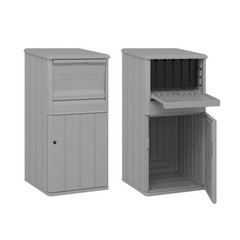 33.5-Gallon Capacity Package Delivery Box, Parcel Drop Box with Lock, Weather…