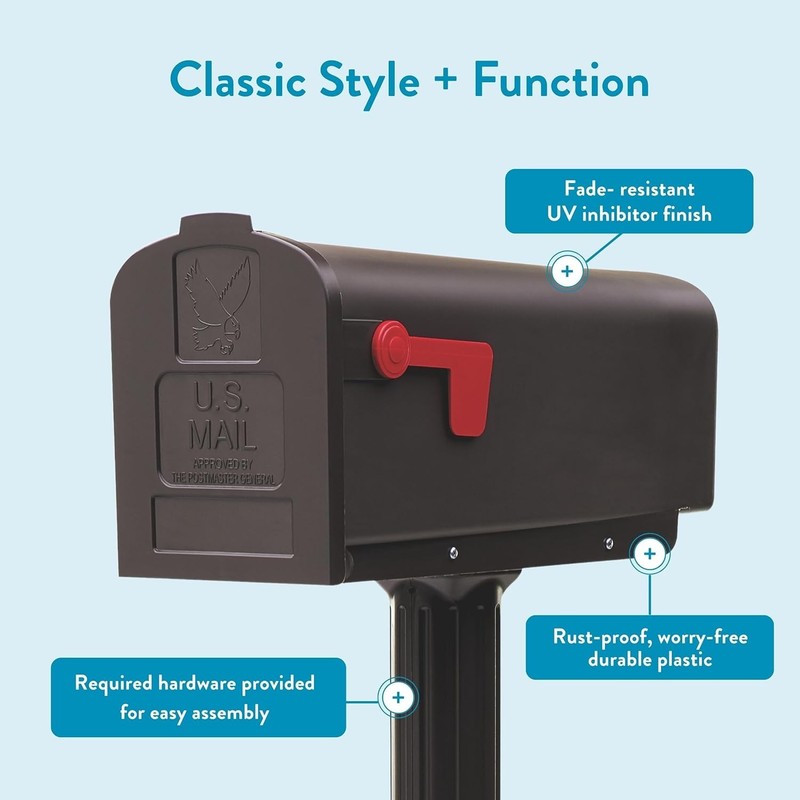 Charming Harrison Mailbox & Post Kit - Easy Assembly, Long-Lasting Quality gallery