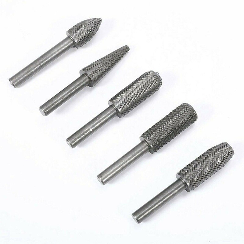 5pcs Metal Cutter Drill Bits Rotary Bits Rasp For Steel Grinding Carving Durable gallery
