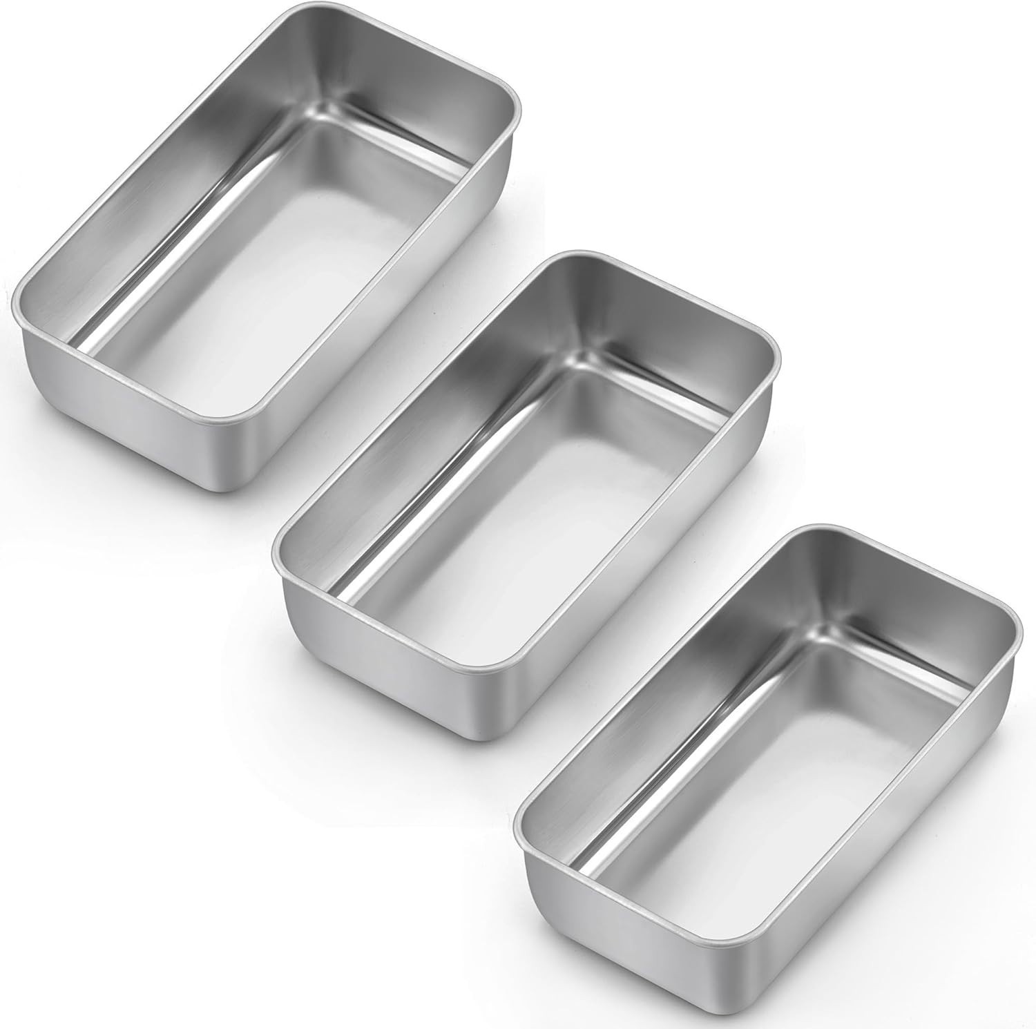 3Pack Stainless Steel Bread Loaf Pan Meatloaf Pan for Baking Pastry, 9 1/4" x 5" gallery