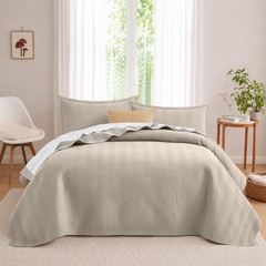 Luxury Zig Zag Pattern Quilt Modern Bedspread Refined Bedroom Coverlet All Size