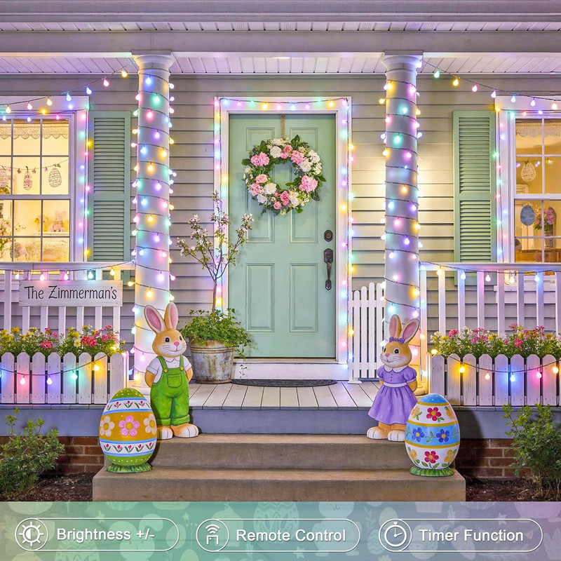 100 LED Connectable Easter Lights String Indoor, 33 Ft Globe String Lights Plug gallery