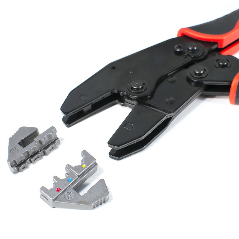 TGR Interchangeable Ratcheting Terminal Crimper Set - 7 Die Sets Quick Black gallery