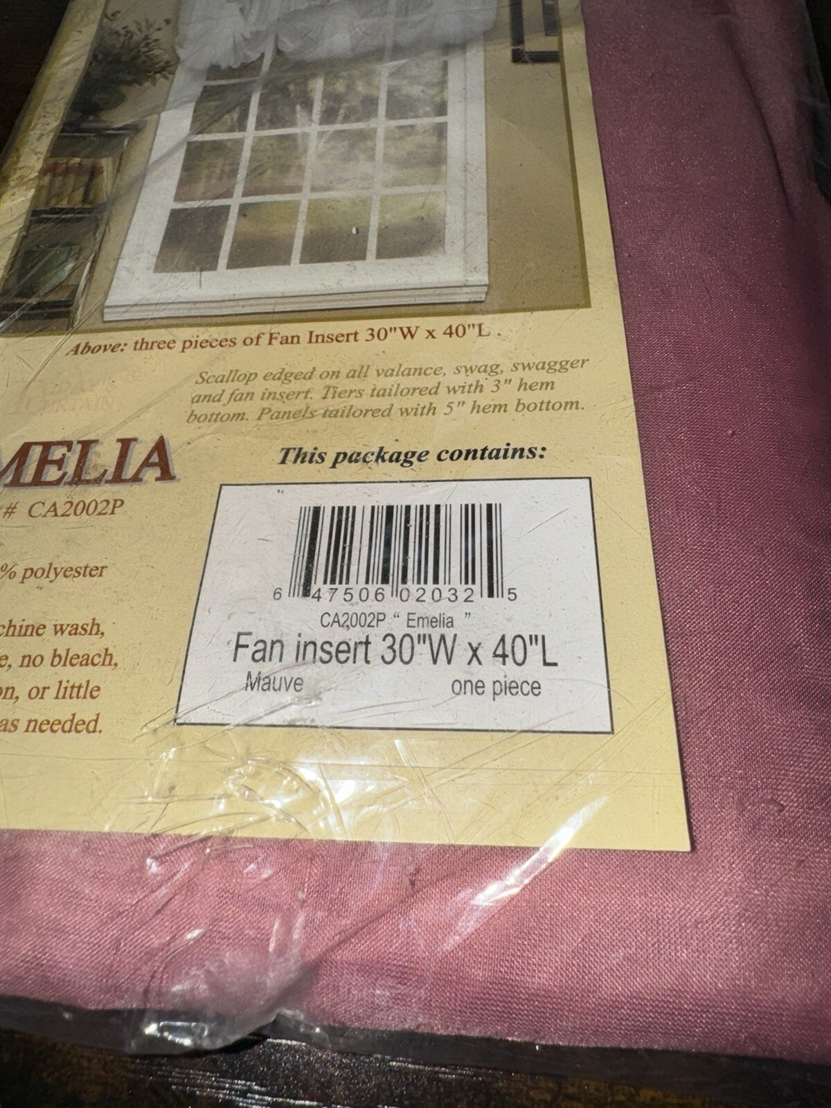 Emelia Original Voile Fan Insert, 30" W x 40" L Fan Insert 40"L Ecru gallery