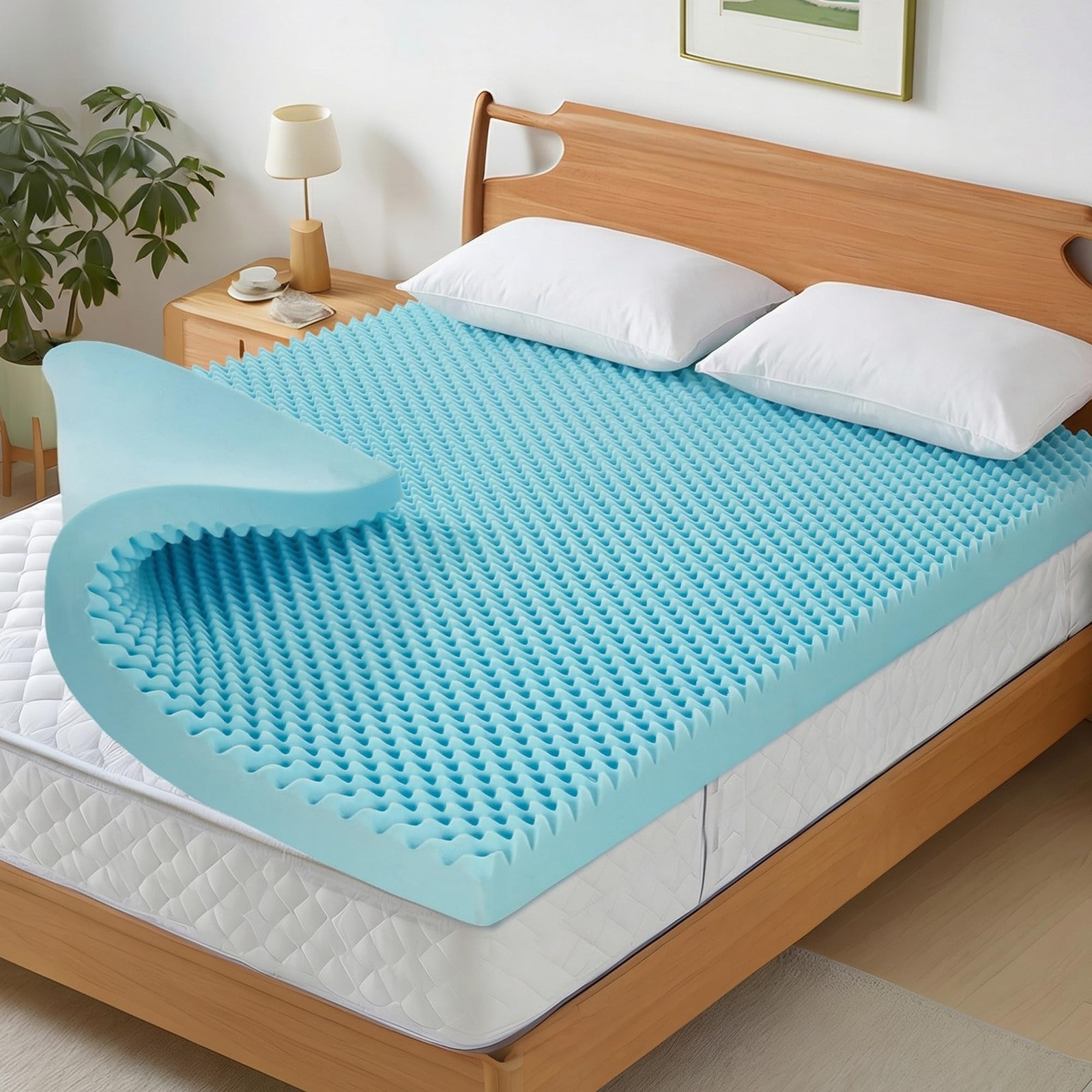 Zyerch 2 Inch Mattress Topper Twin Size Memory Foam Mattress Topper Cooling Gel gallery