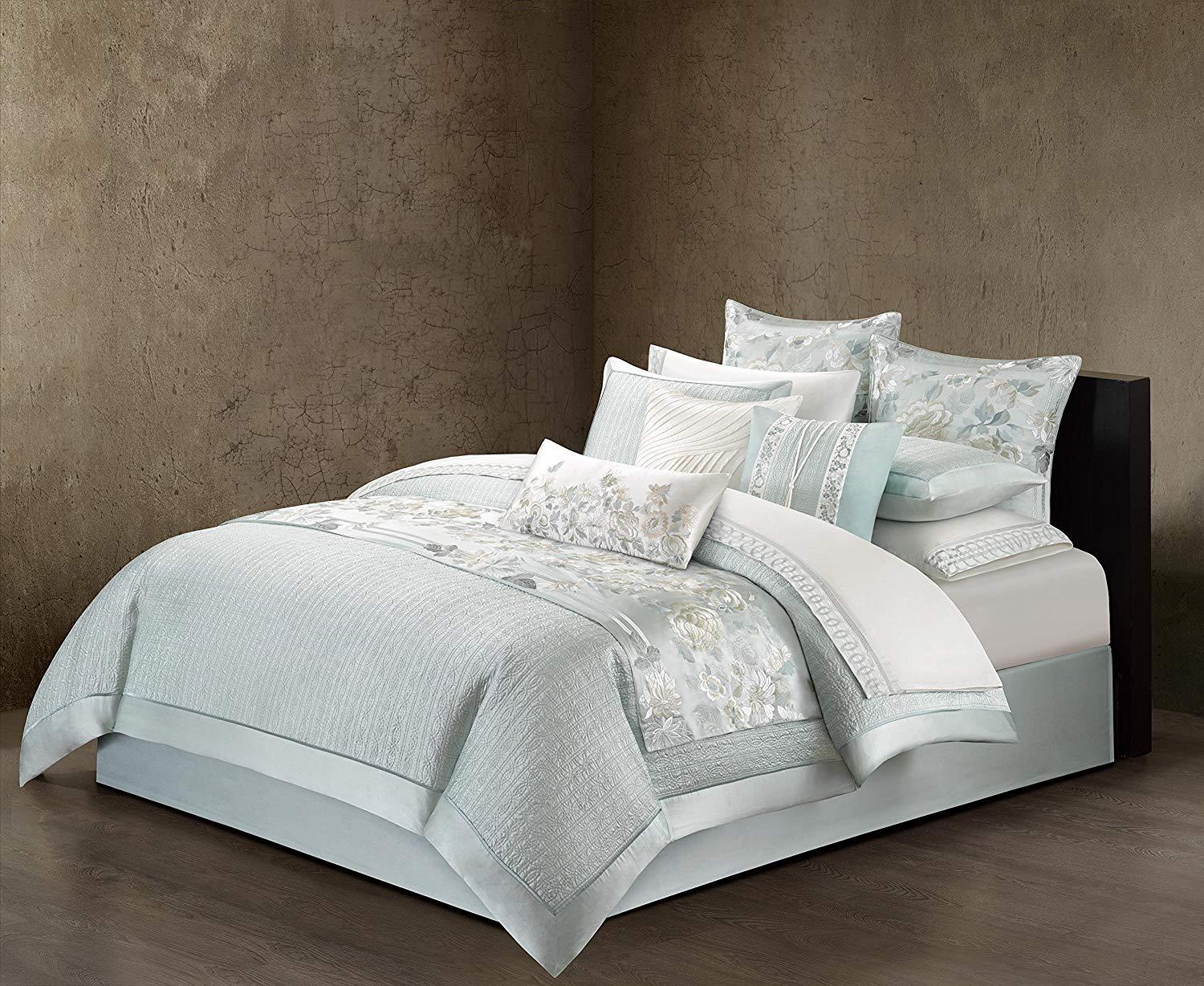 Natori Canton Quilted Duvet Cover Pale Aqua King NA12-2680 gallery