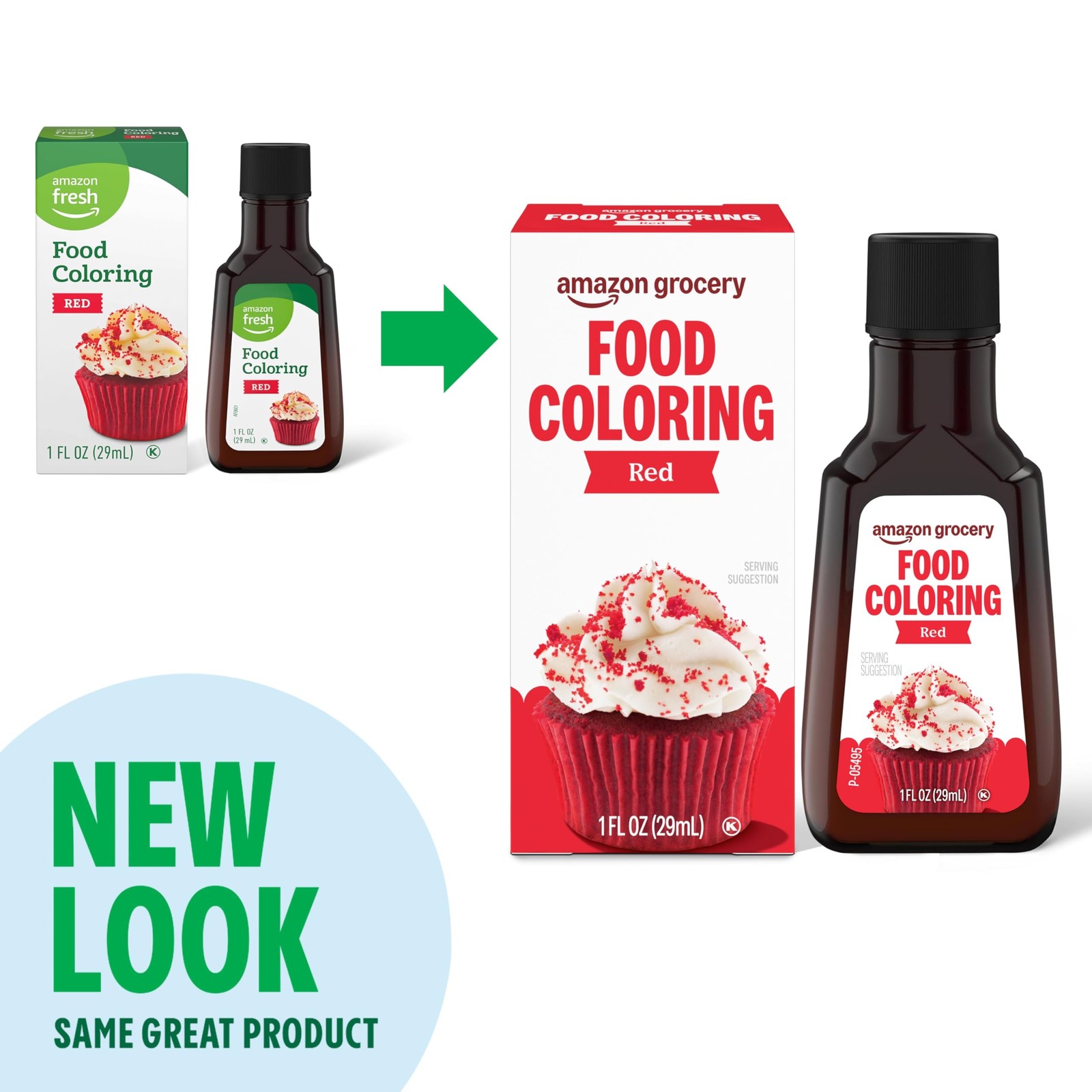 Amazon Grocery, Red Food Coloring, 1 Fl Oz 1 (Pack of 1), RED gallery