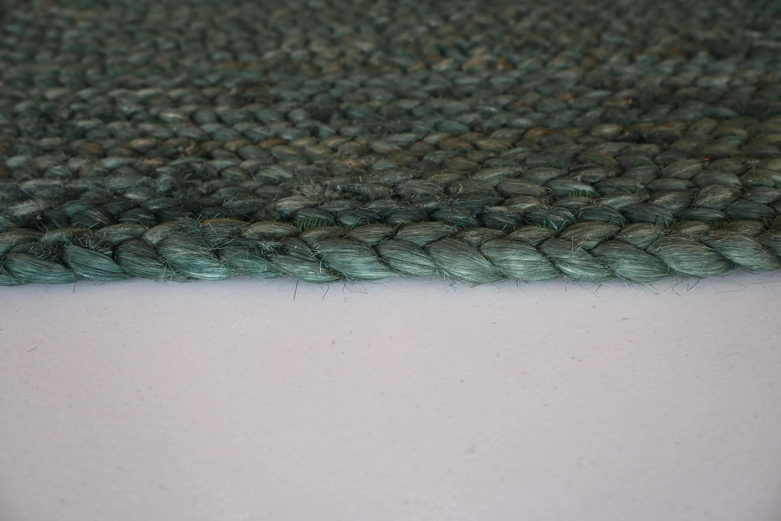 Rugmoda Jute Green Braided Oval Rug 1.5x2 ft Entryway Doormat Natural Fiber Mat gallery