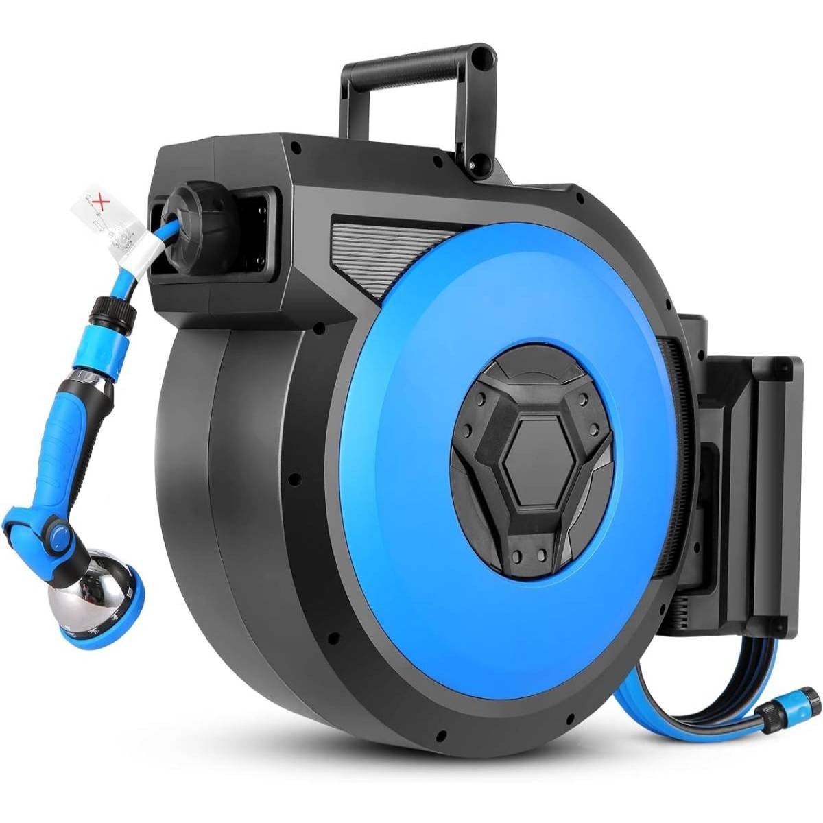 Retractable Garden Hose Reel 5/8Inx83ft Wall Mounted Garden Hose Reel 180°Swivel gallery