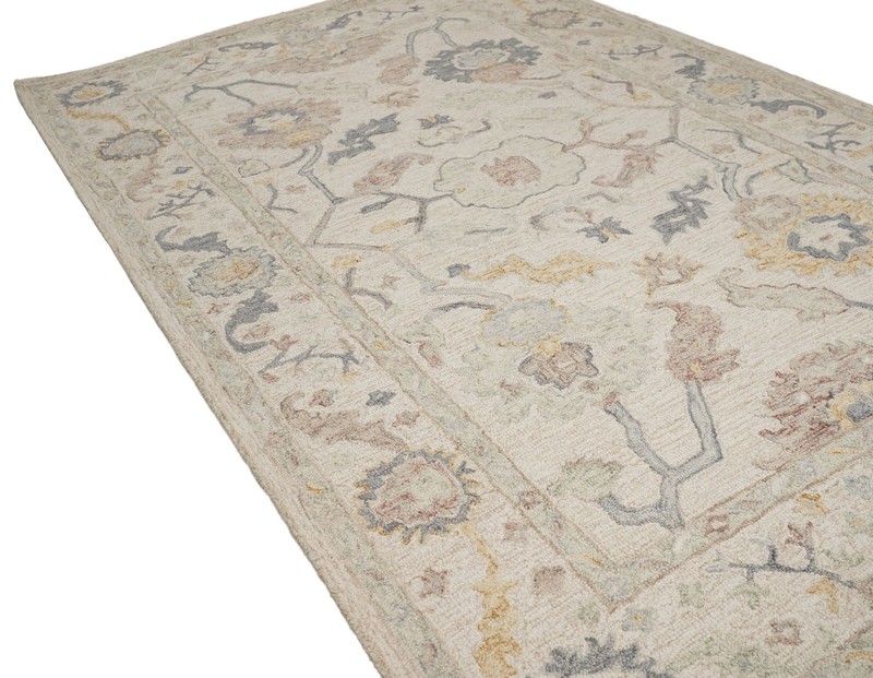 Multi Size Hand Loomed Wool Beige Gray Arts & Crafts Handmade Area Rug gallery