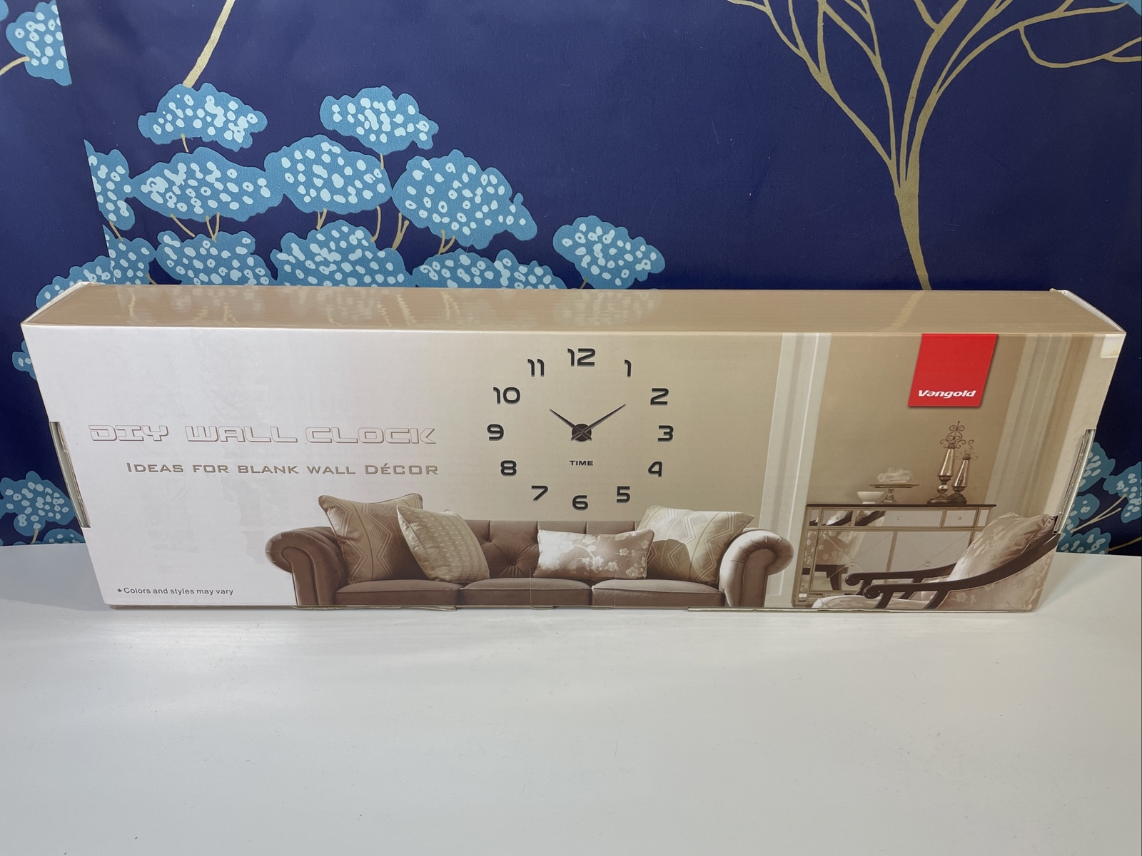VANGOLD Frameless DIY 3D Wall Clock, Sticker / Wall Decal Clock Black gallery