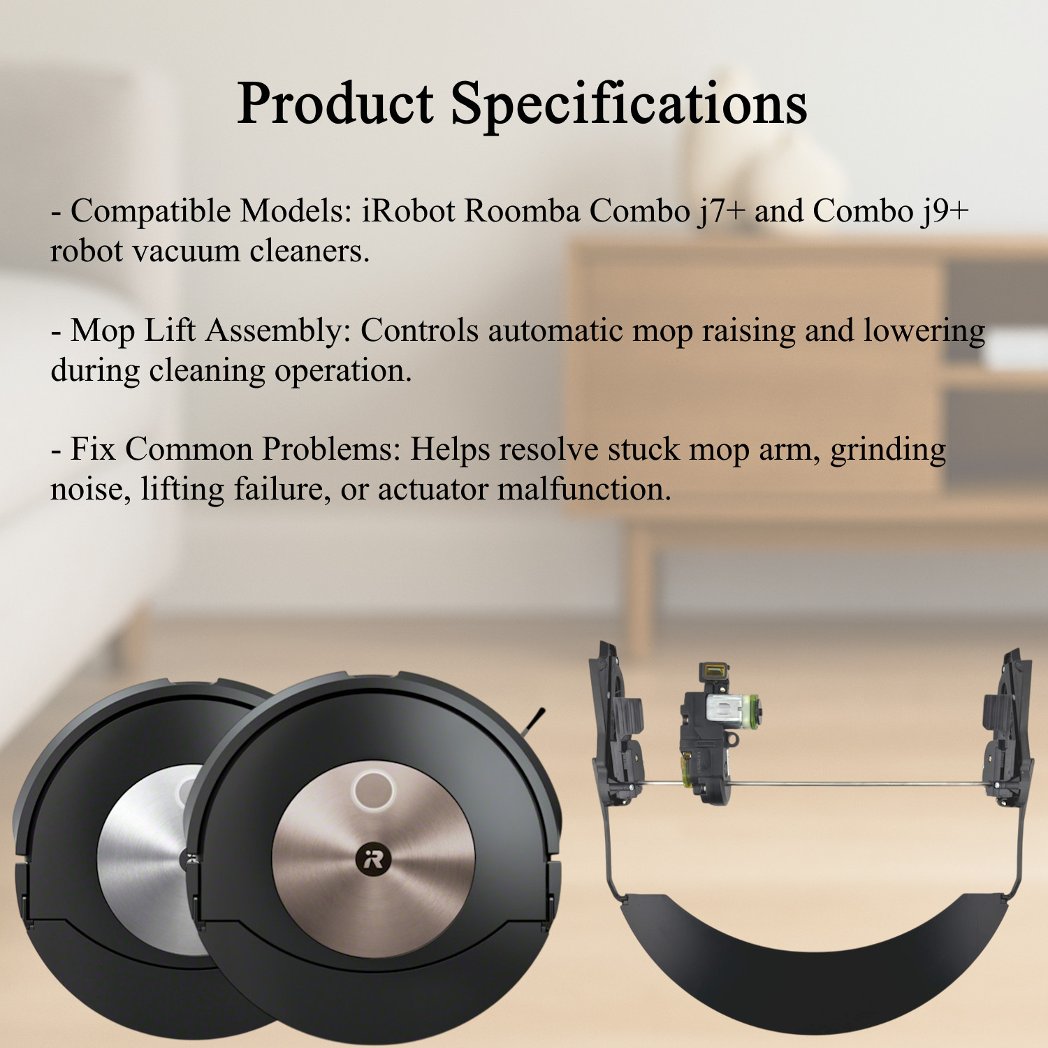 OEM iRobot Roomba Combo j7+ / j9+ Replacement Mop Actuator with Motor Assembly gallery